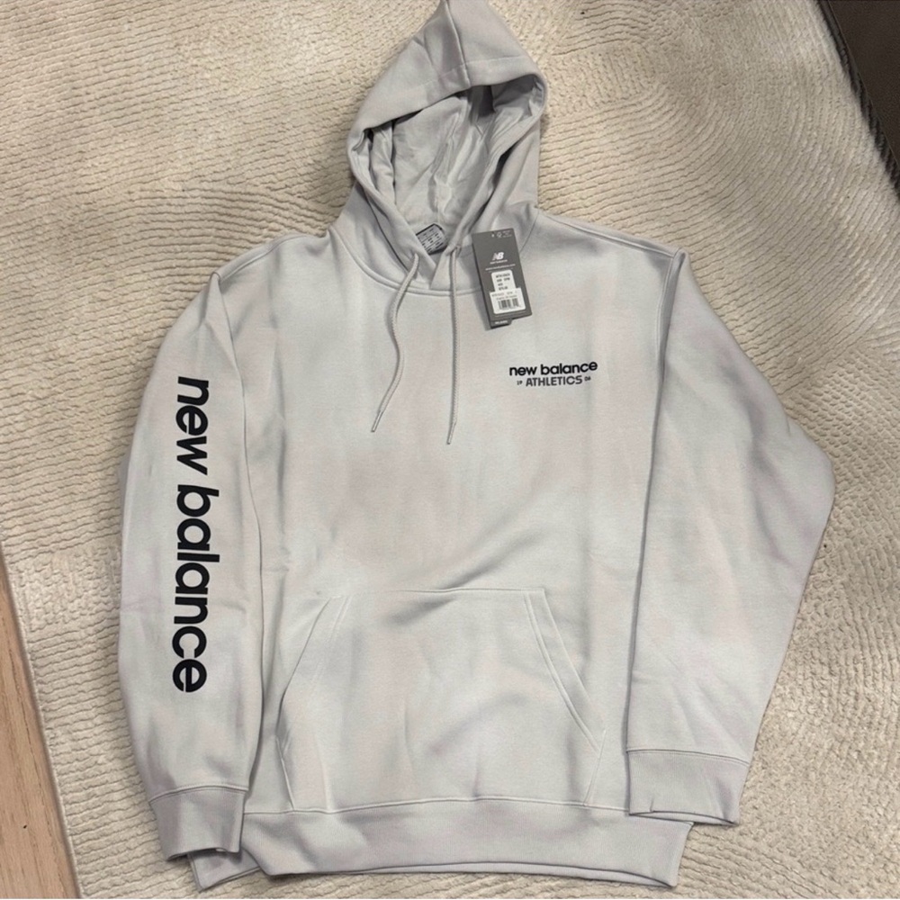 New Balance Light Gray Graphic OH Hoodie